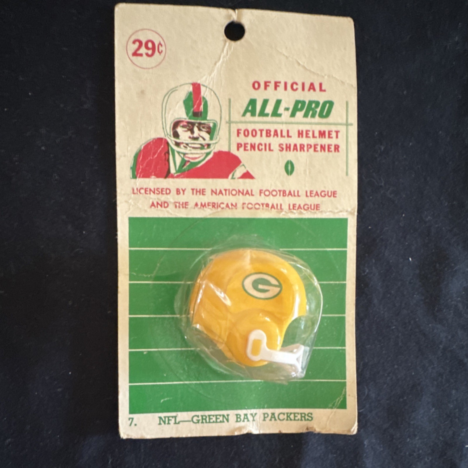 Green Bay Packers 1968 Official NFL Football Helmet Pencil Sharpener Vintage