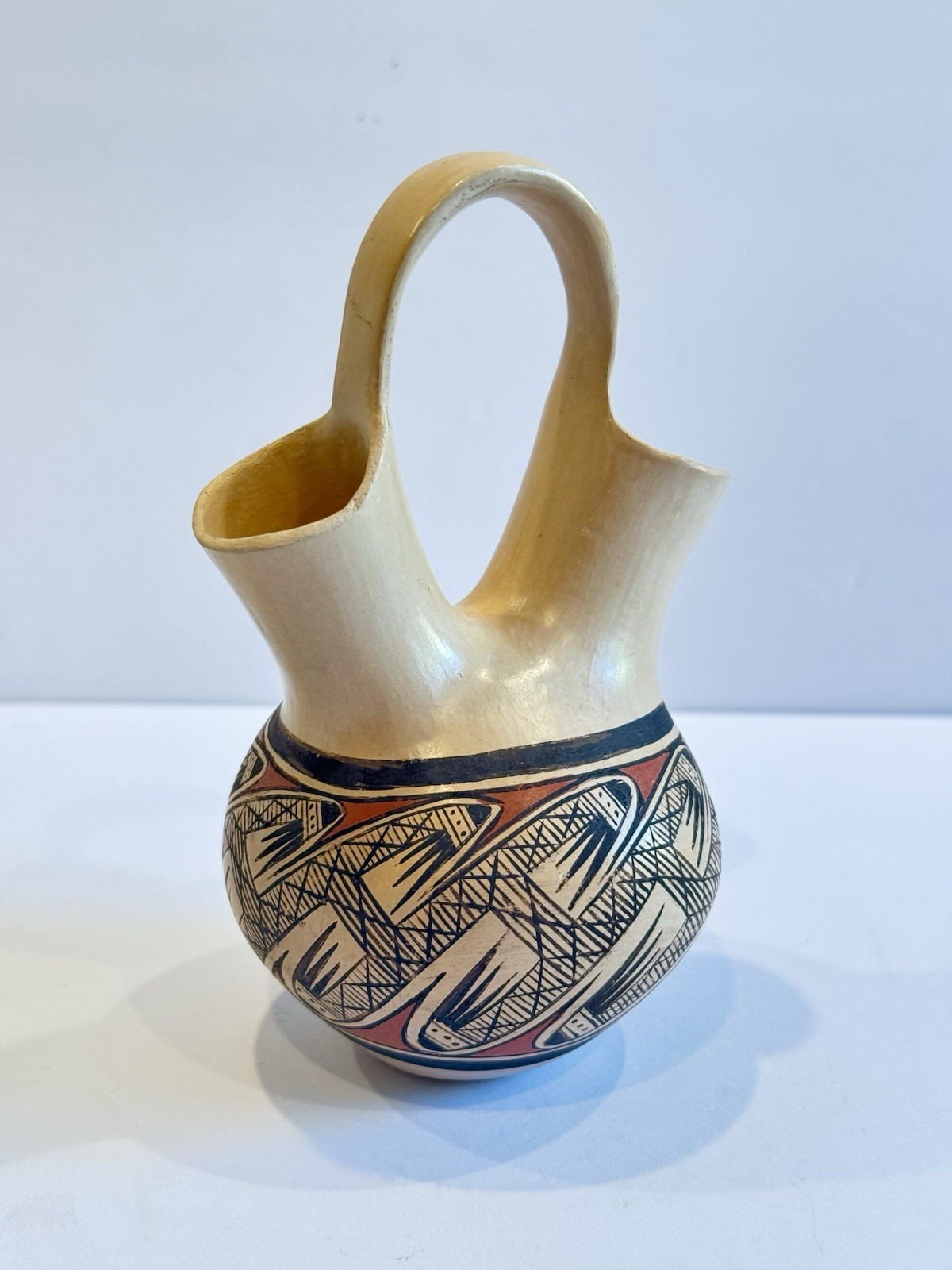 SUPERB Elton Nampeyo HOPI Polychrome Wedding Vase Migration Native Sikyatki VTG