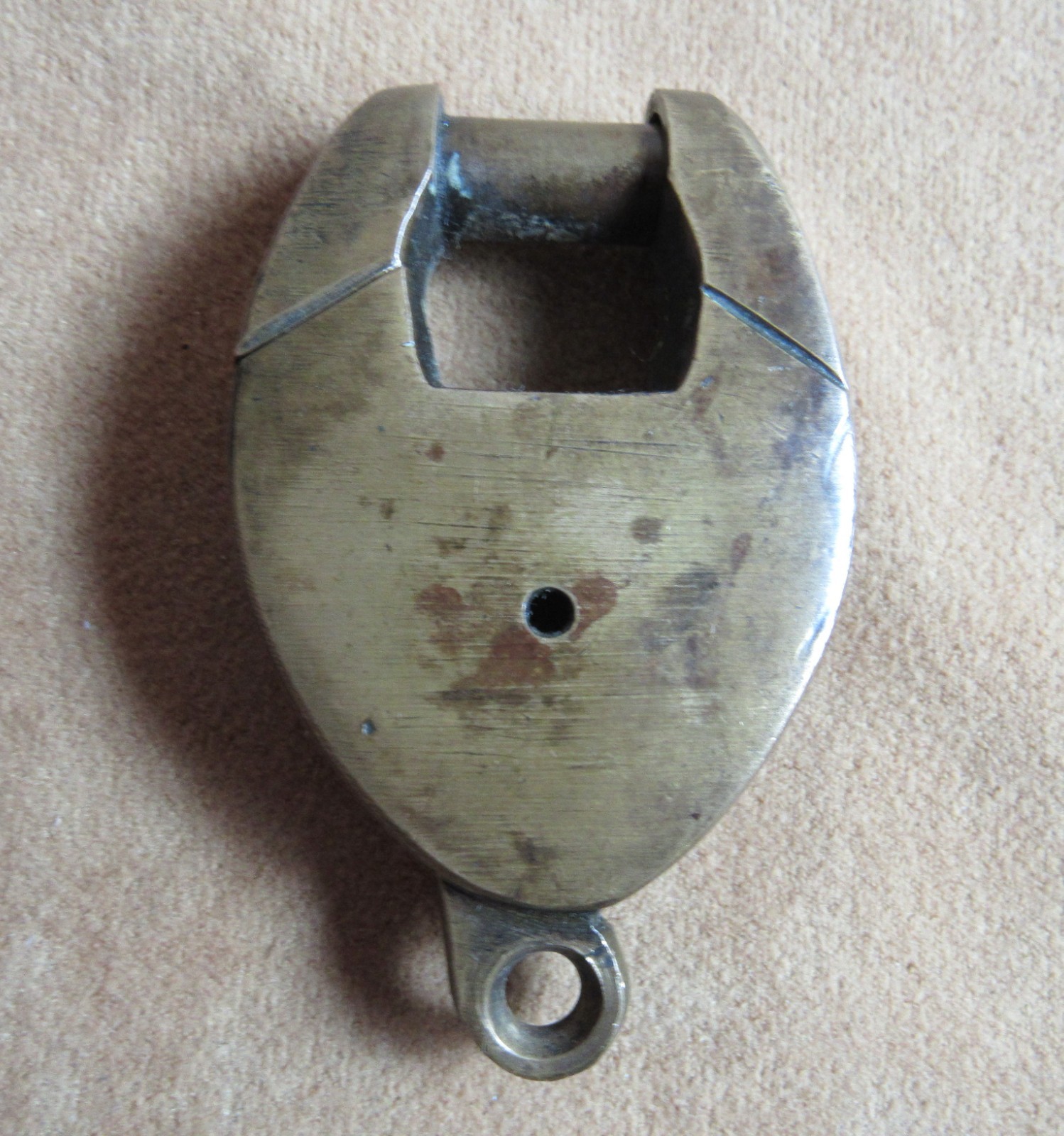 Rare Antique Brass Crab padlock Star Works 1870 with Key Custer Period 1870s