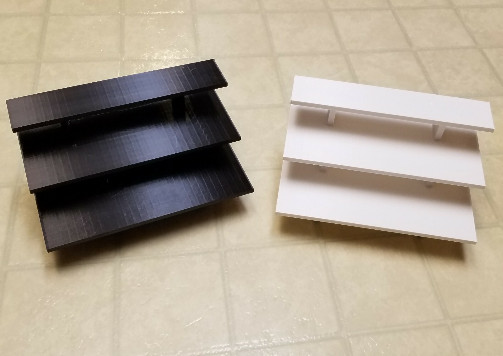 10 inch 3-Tier White Funko Pop! Display Shelf Stand with Equal Length Shelves