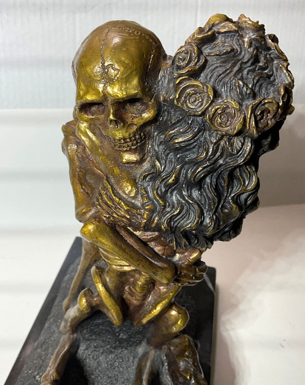 Love Never Dies Gothic Skeleton Marble Cinco de Mayo Decor