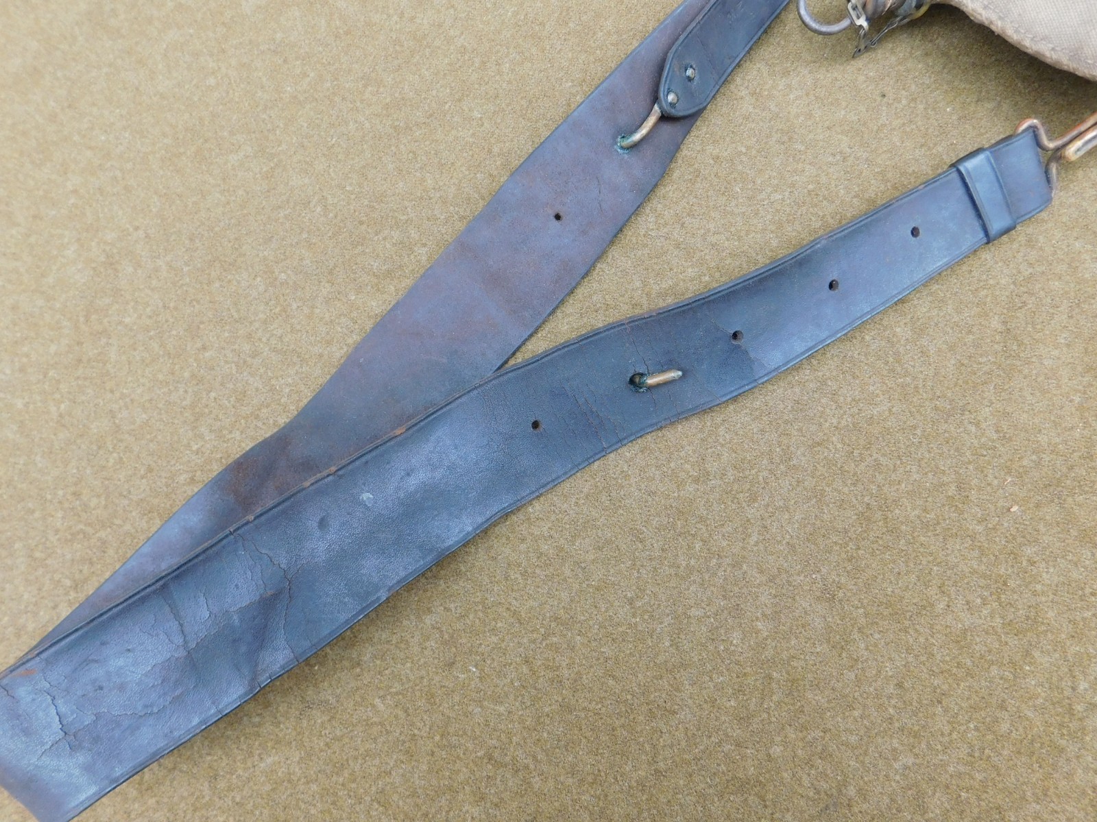 ORIGINAL SPANISH AMERICAN WAR U.S. ARMY MODEL 1886 CANTEEN WITH LEATHER SLING