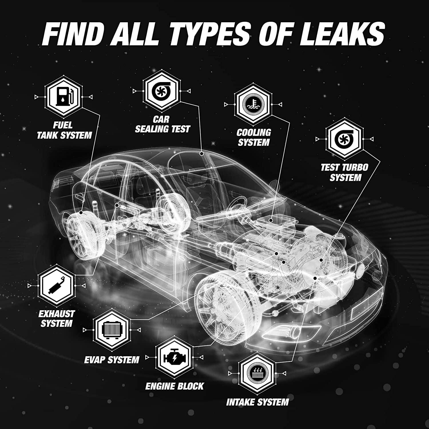 ANCEL Automotive EVAP Smoke Machine Testing Vacuum Leak Diagnostic Detector Tool