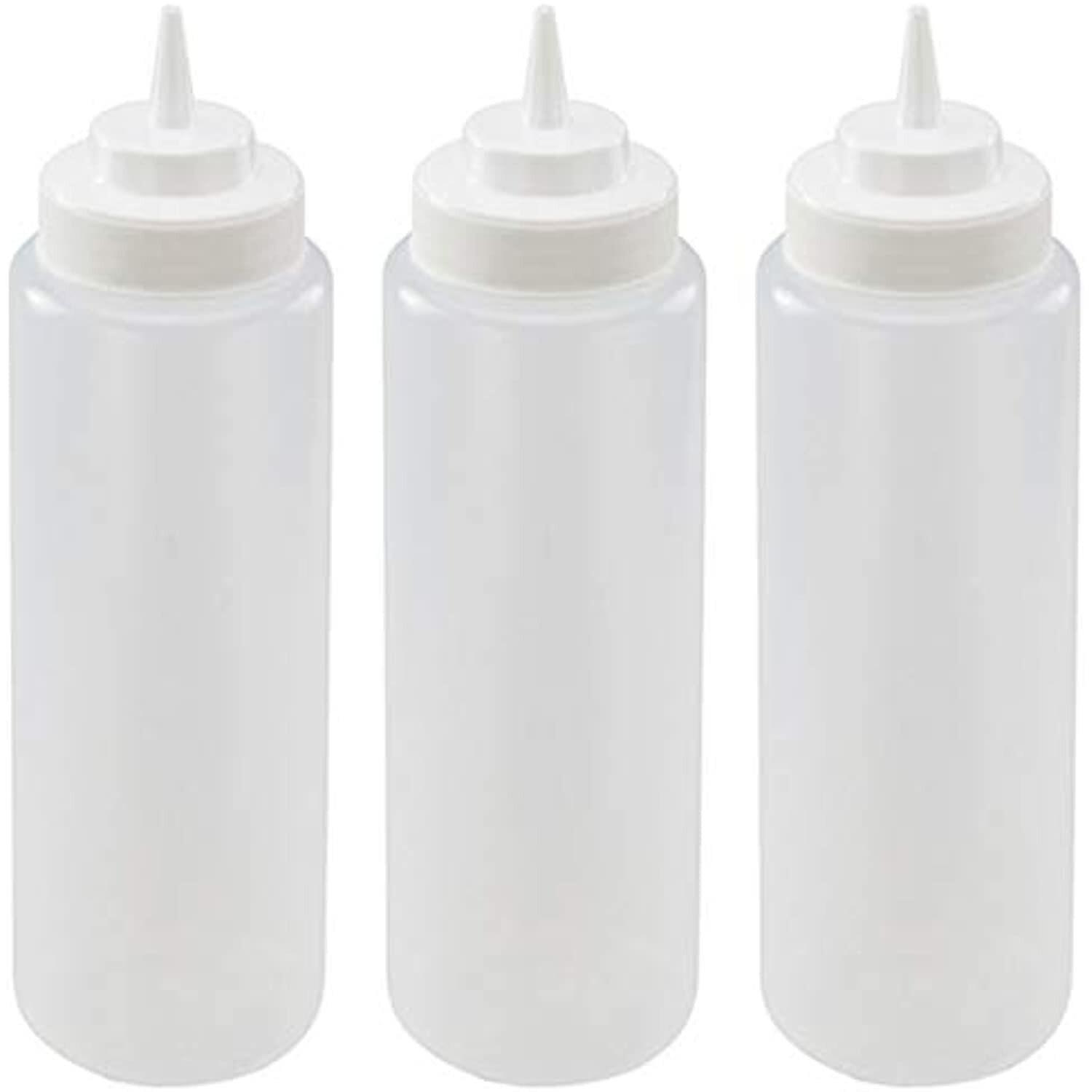 Soft Squeeze Bottles Clear Set of 3 32 OZ. Each