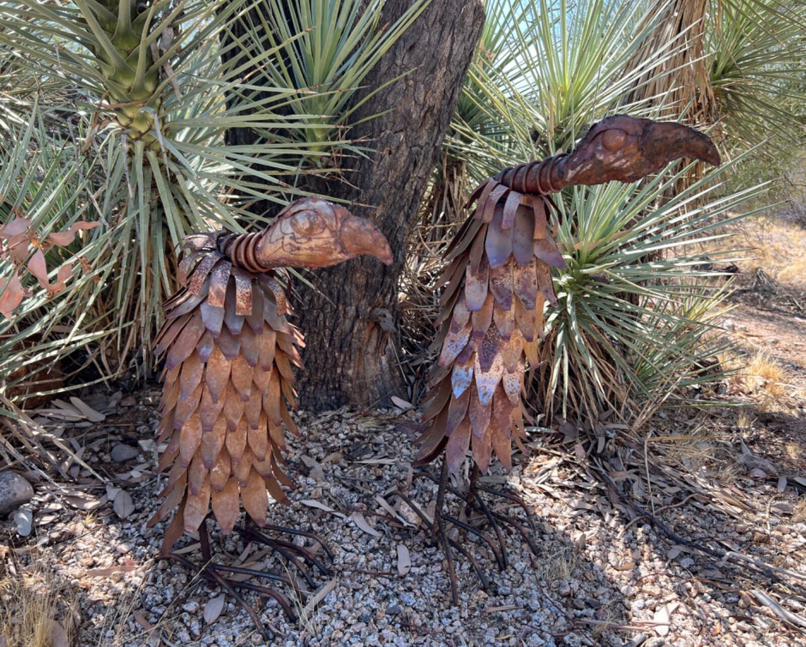 Handcrafted Rustic Metal Buzzard Metal Vulture Metal Yard Art