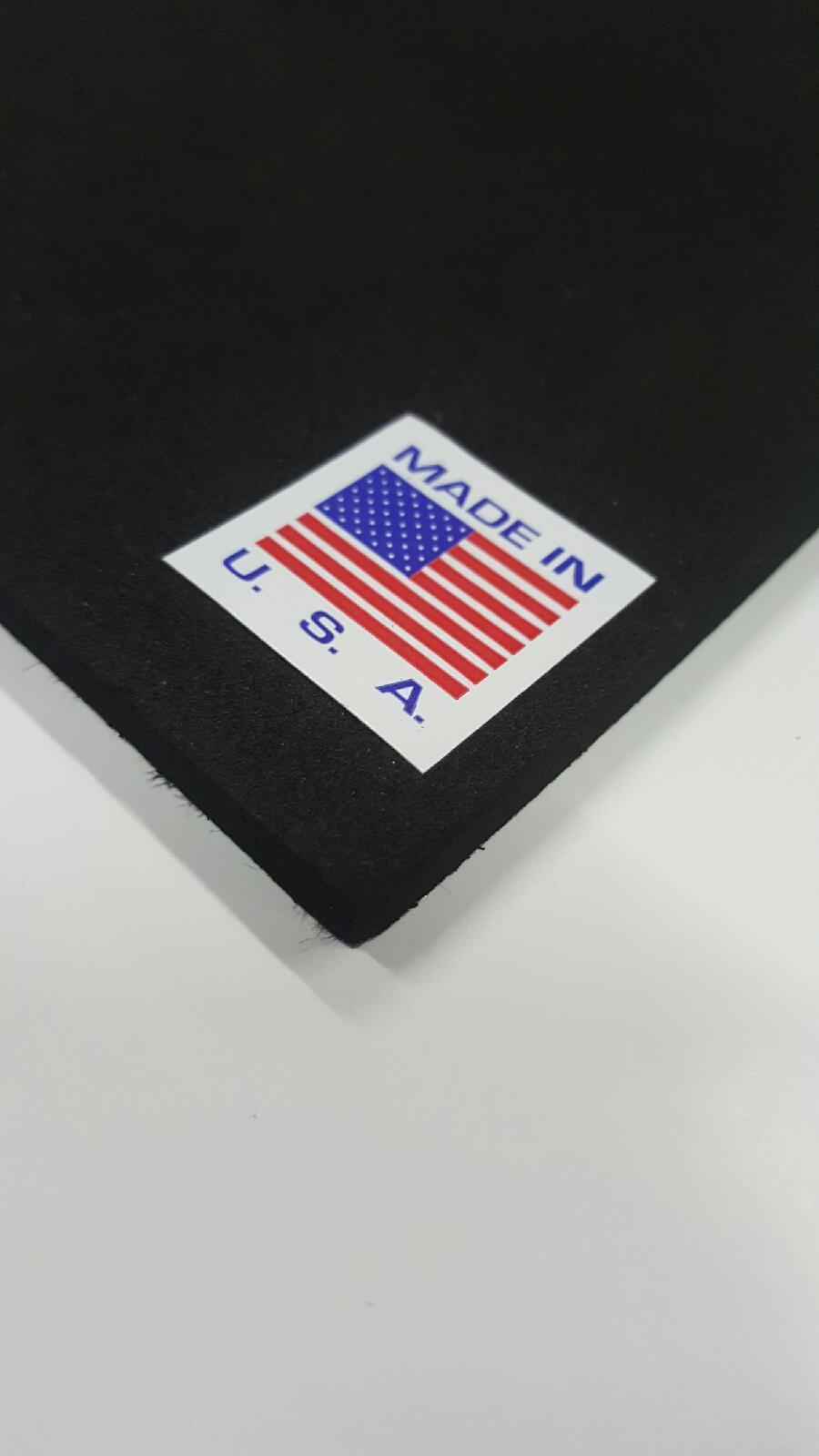 1/8 x 12" x 12" NEOPRENE/EPDM CLOSED CELL SPONGE RUBBER ADHESIVE BACK