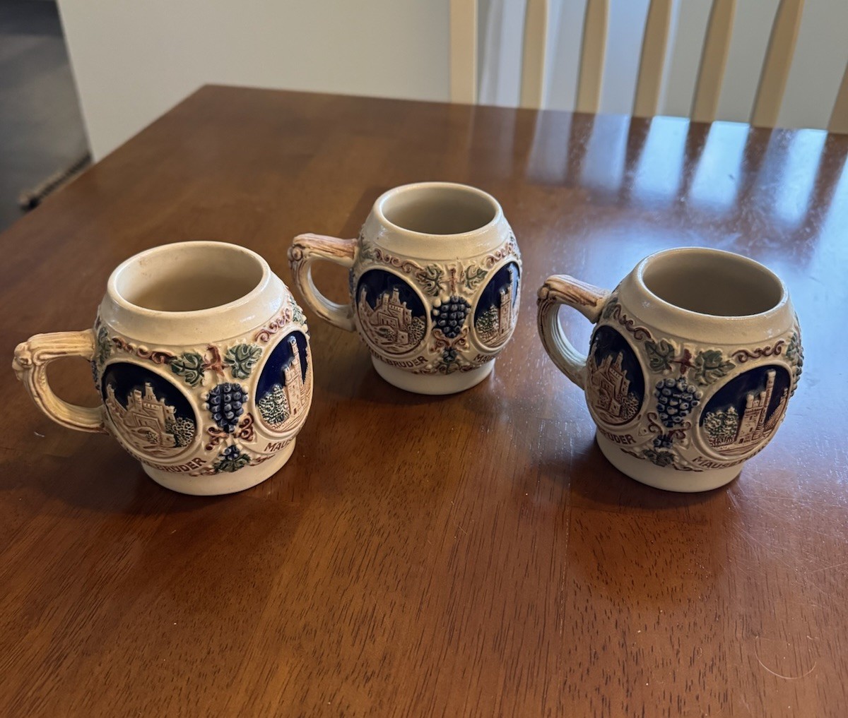 Gerz German Mug / Stein Drachenfels Feindl Bruder Mauseturm Ruine Maus SET of 3