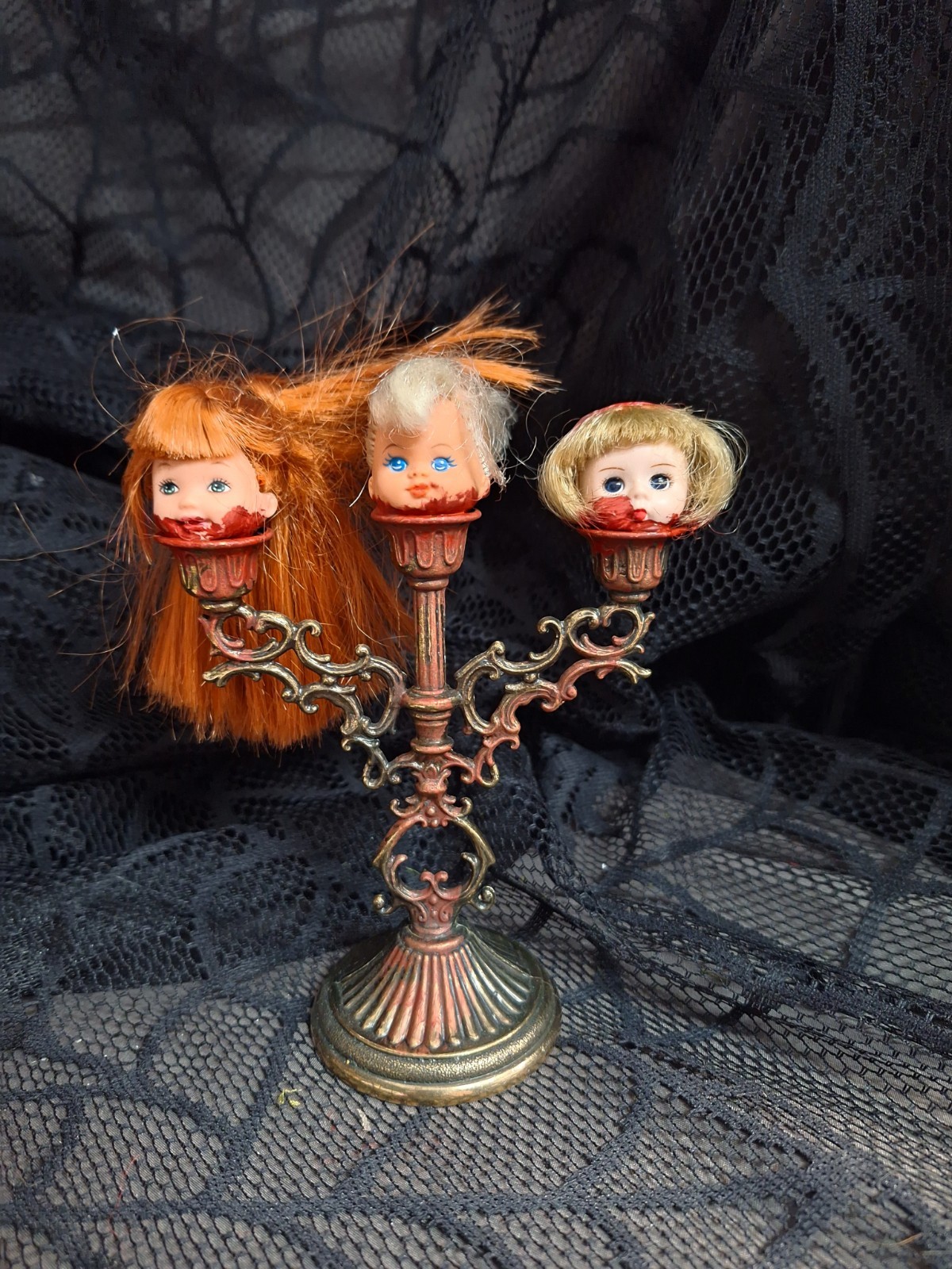 OOAK Creepy Dolls, Lot Of 6, Handmade, 23 In To 6 In, Halloween Props