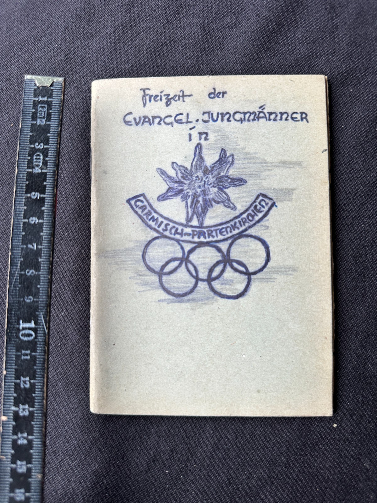 old booklet "Leisure of the Evangelicals". Jungmänner, Garmisch, 1949,...