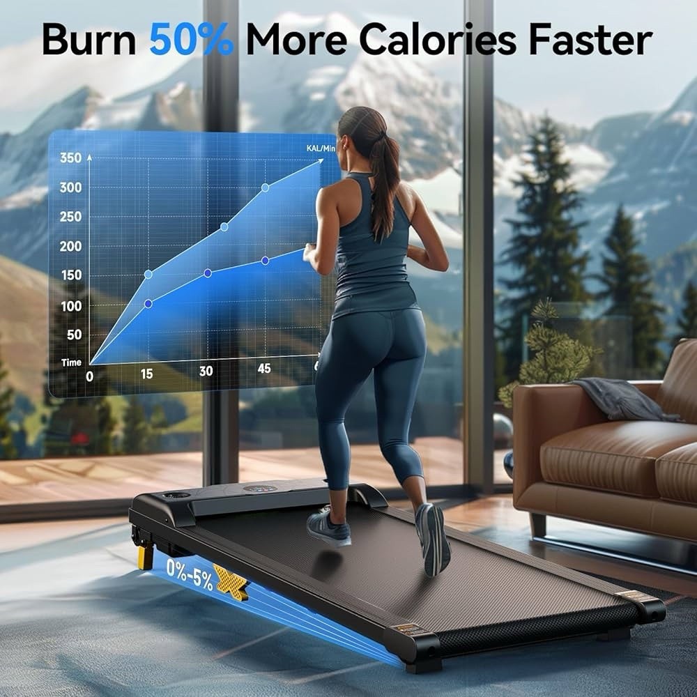 3-in-1 Walking Pad Treadmill with Incline 2.5HP Under Desk Portable Treadmill