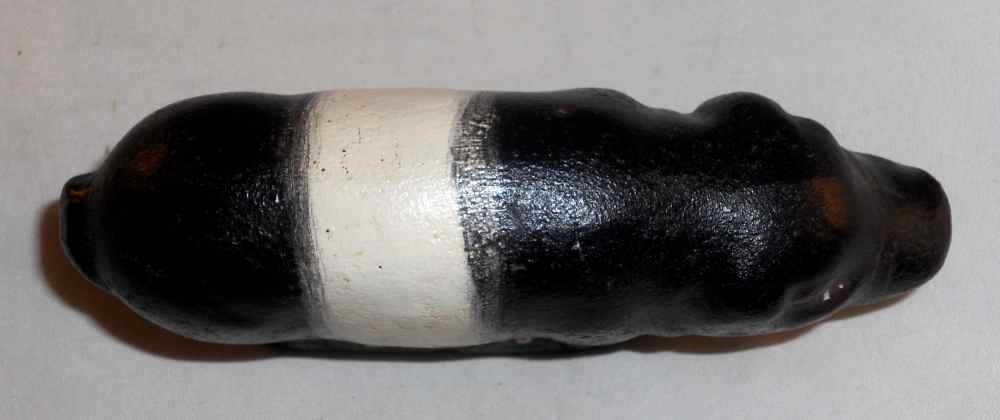 Late 1900s Polychrome Painted Composition Folk Art Pig Standing By J Dierwechter