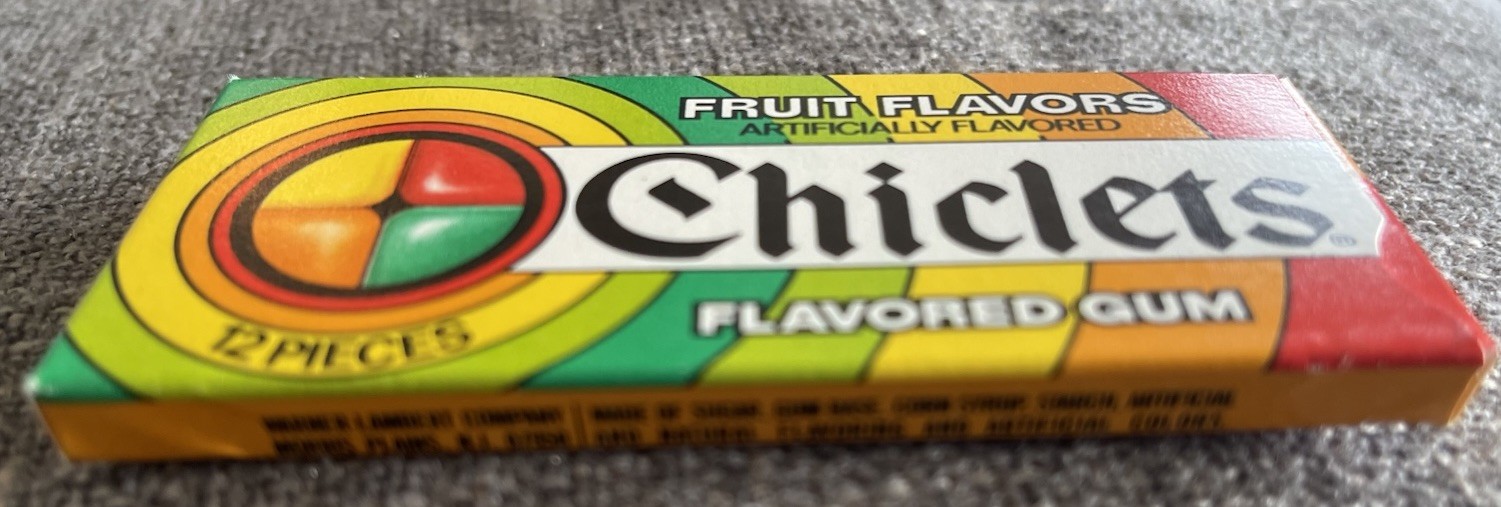 Vintage 1980’s CHICLETS FRUIT FLAVORS GUM Unopened New Old Stock