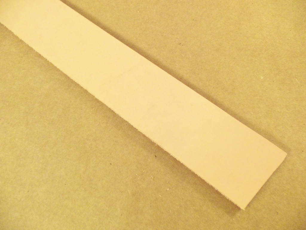 8/9 oz Veg Tanned Natural Leather Belt Blanks 44"-52" (Various Widths)