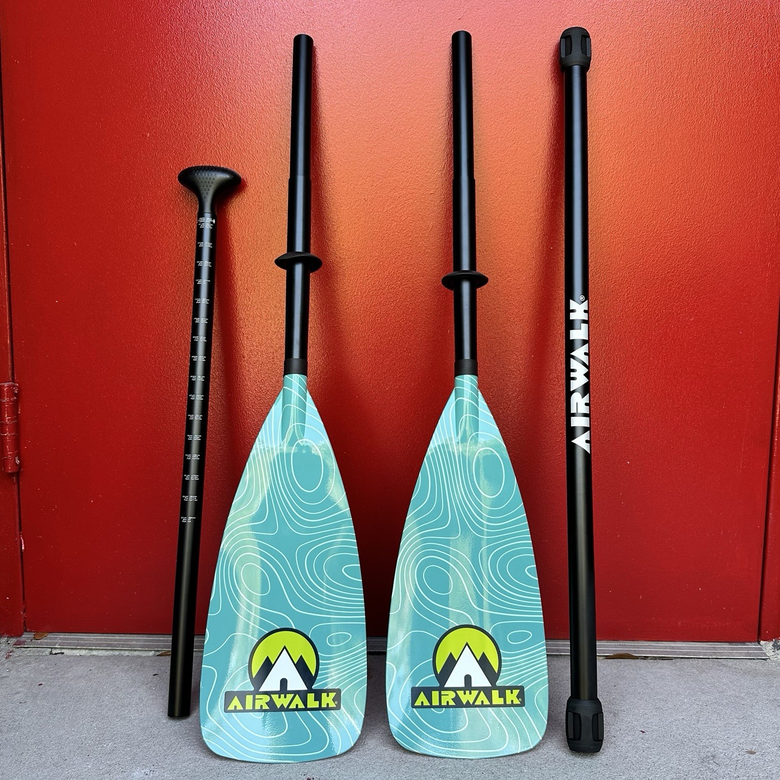 Kayak SUP Paddle - Adjustable 4-Piece, Floating, Lightweight (Airwalk)