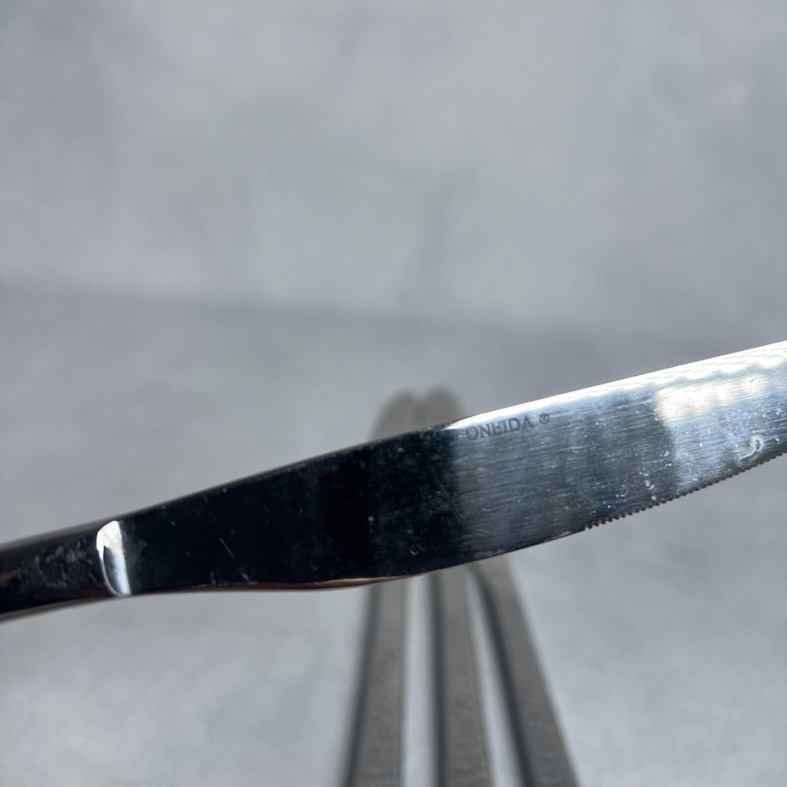 Oneida Chef's Table Hammered Stainless Butter Dinner Knives Set of 4