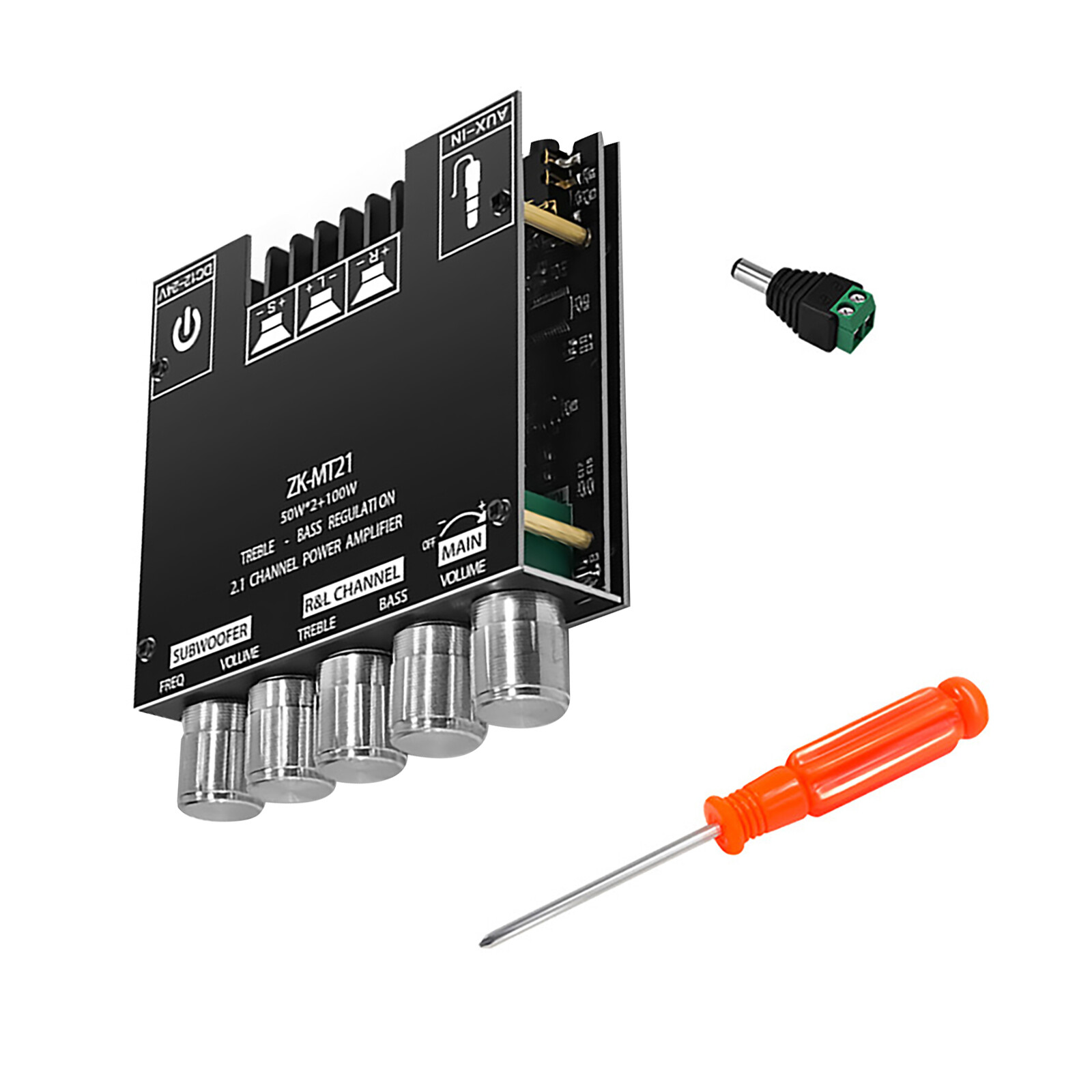 ZK-MT21 Bluetooth 5.0 Subwoofer Amplifier Board High Low Tone AMP 2.1 Channel