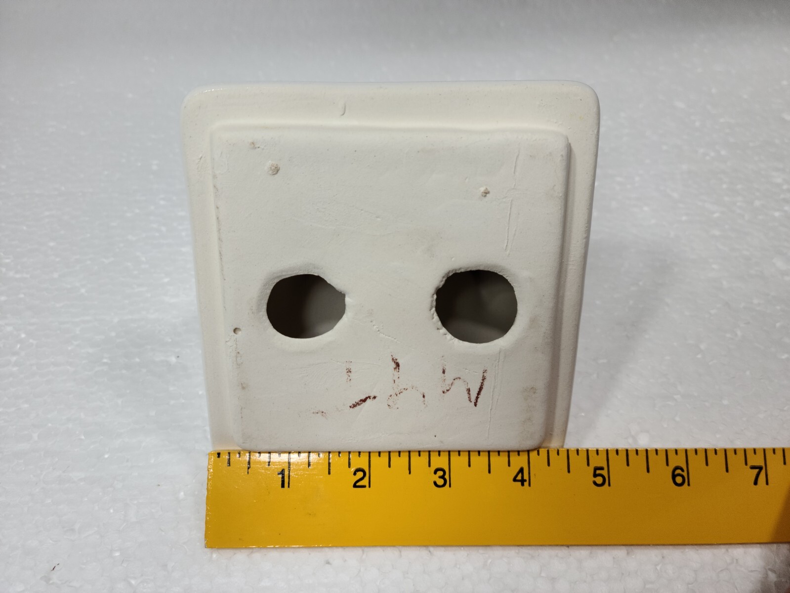 Vintage Bright White Ceramic Toothbrush Holder Tumbler Cup Tray Daltile 0190