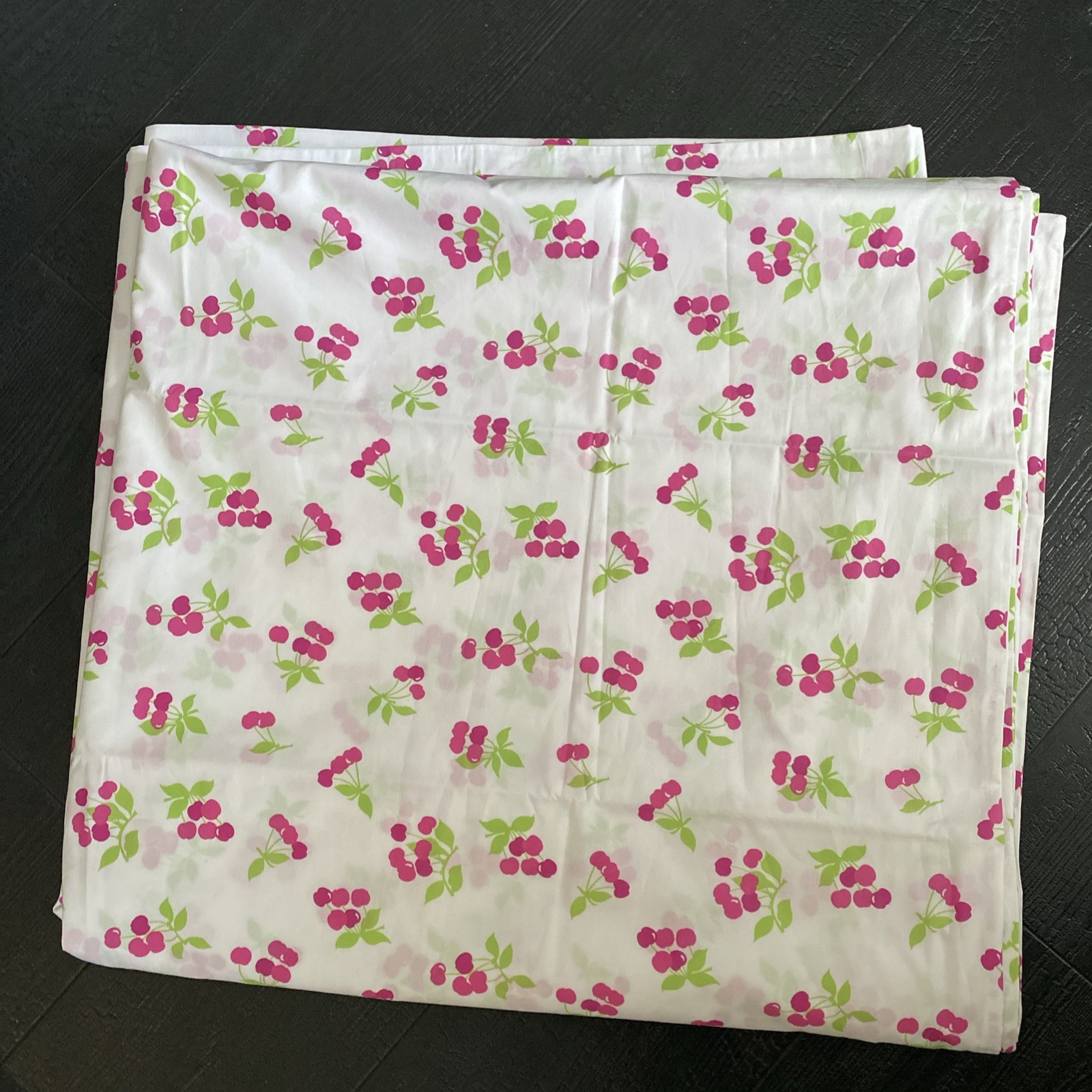 Company Store Kids Cotton Queen Size Duvet Cover Cherries Cherry Print NWOT New