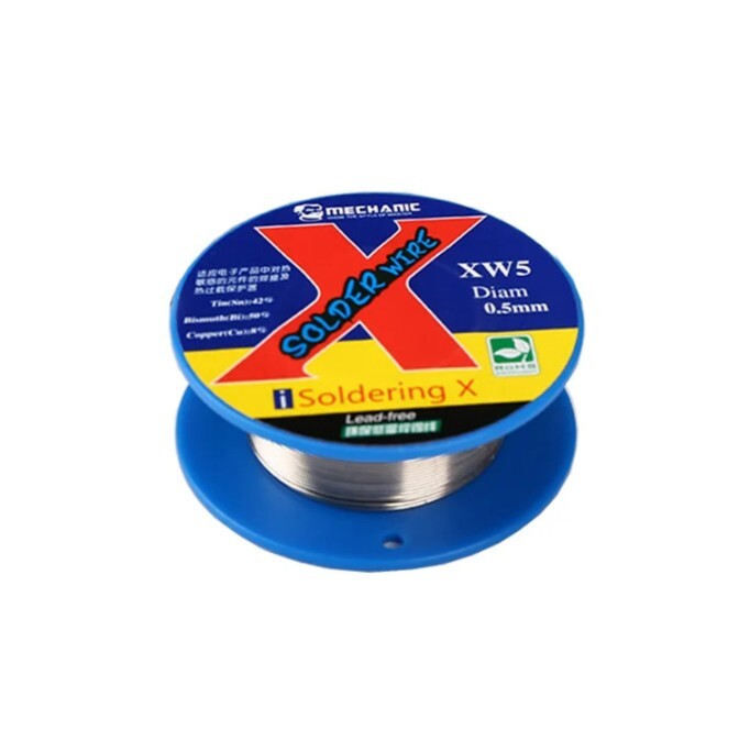 Mechanic XW5, Low Temperature 138°c Lead-Free Soldering Wire iPhone Repair 0.5mm