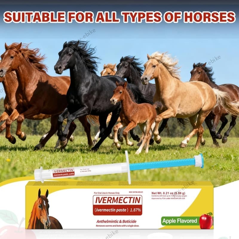 12 Pack Horse Dewormer Paste Apple Flavor Exp 10/27