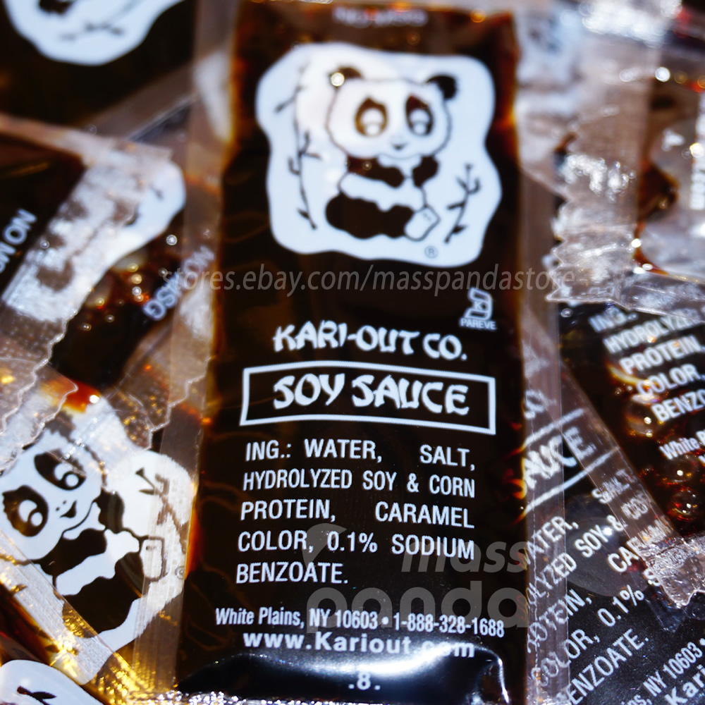 Kari-Out Chinese Soy Sauce, 8g Restaurant Portion Packets, Individually Packed