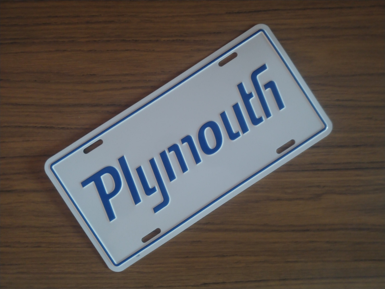 Vintage Plymouth License Plate Embossed Metal New Old Stock #2156