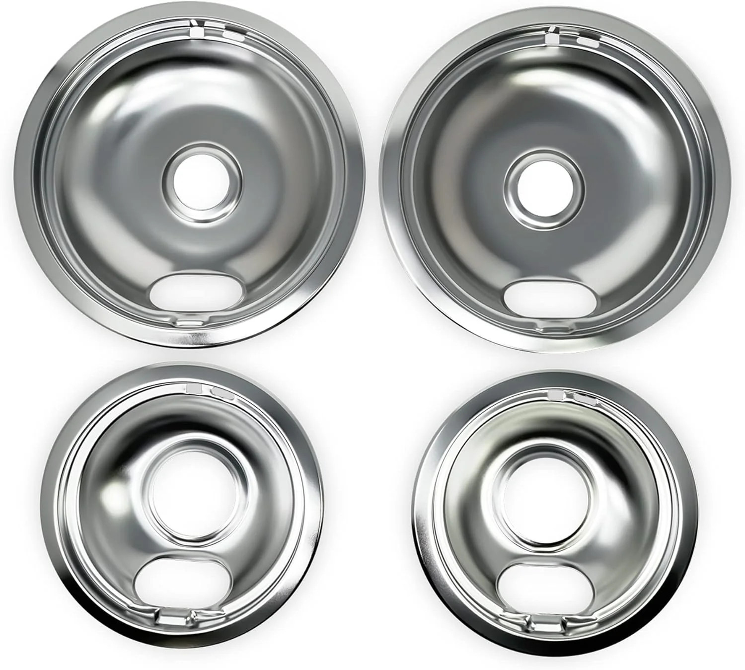 W10278125 Electric Stove Drip Pans, Pack of 4 fits Whirlpool Range