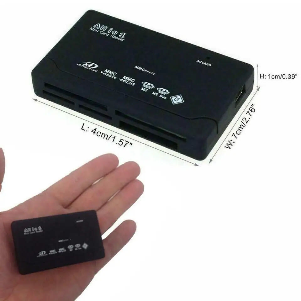 Memory Card Reader Mini 26-IN-1 USB 2.0 High Speed For CF xD SD MS SDHC