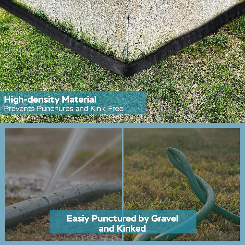 Garden Hose 50ft 100ft Non-Expandable Water Hose Kink Free Lightweight + Nozzle