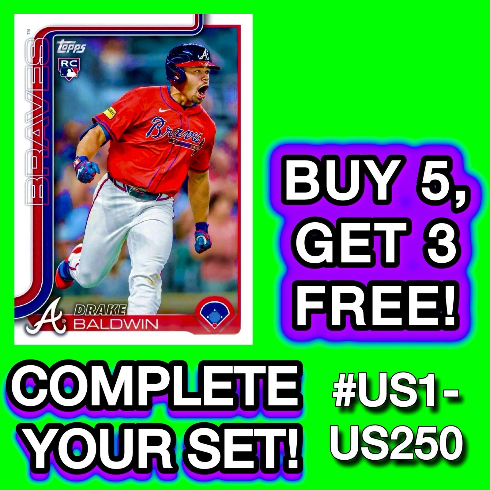 2025 Topps UPDATE Series Base Singles YOU COMPLETE YOUR SET #US1-US250 (PRESALE)