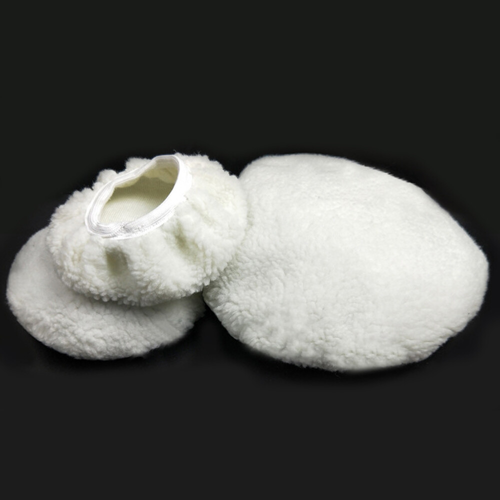 6PCS 5-6/7-8/9-10 inch Polishing Bonnet Buffer Pads Soft Wool For Car Polisher