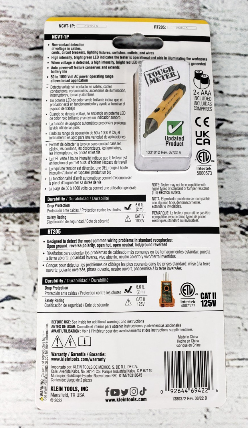 NEW Klein Tools NCVT1PKIT Non-Contact Voltage and GFCI Receptacle Test Kit