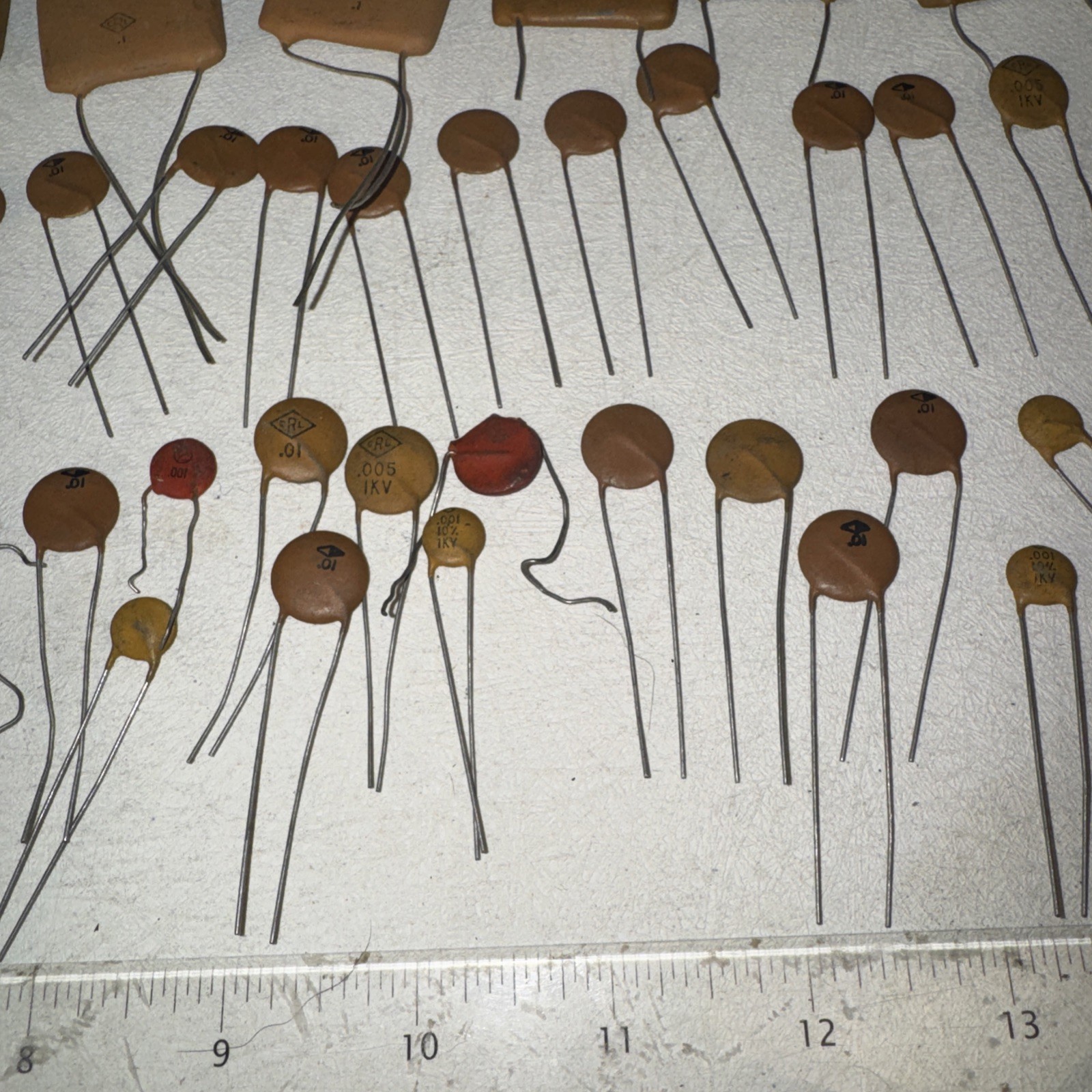 Assorted Lot of 100+ Ceramic Disc Capacitors - Variety Values, Power & Brands