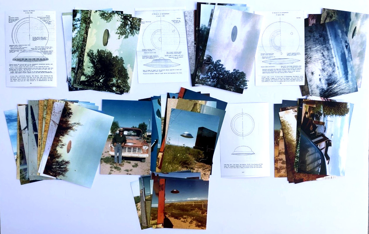 Rare Complete PAUL VILLA UFO NM Contactee Flying Saucer Full 74 Photo Set Lot!