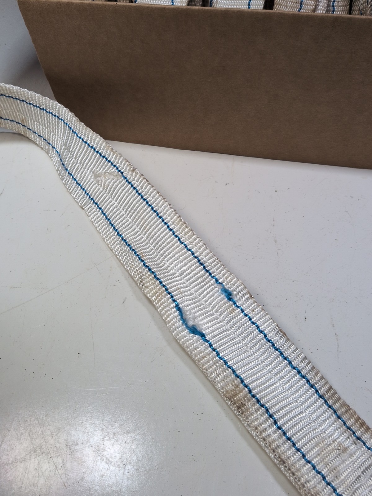 (Lot of 10) Nylon Lifting Sling / Eye to Eye Sling 2" x 5' 2-Ply yellow ends