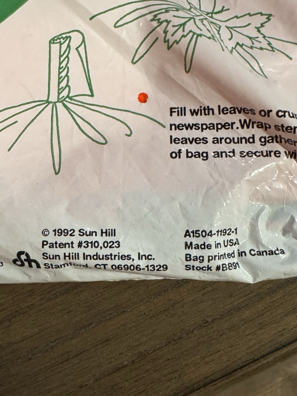 Vintage Halloween Sun Hill 1992 Deluxe Giant Stuff-A-Pumpkin Leaf Bag Sealed