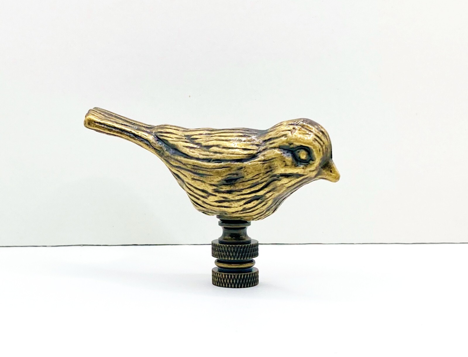 Lamp Finial-SPARROW-Antique Brass Finish, Highly detailed metal casting