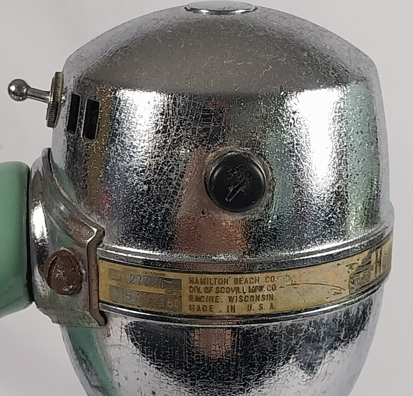 Hamilton Beach Model 33 Jadeite Green Milkshake Mixer 2 cups, WORKS