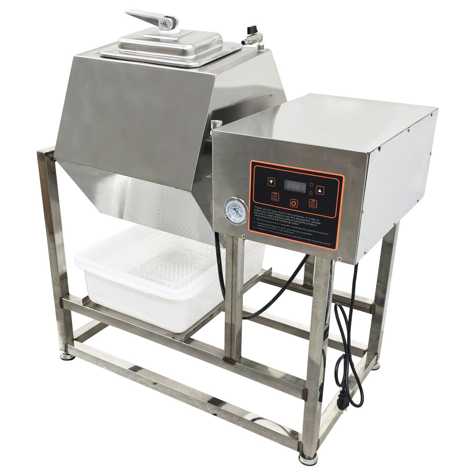 110V 70L Vacuum Food Tumbler Marinator Meat Vegetable Marinating Machine
