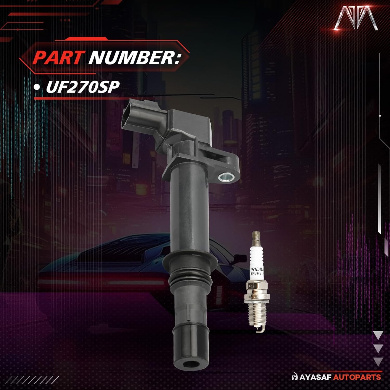 6X Ignition Coil & Spark Plug Coil OEM-Quality For Jeep Liberty Dodge 3.7 UF270