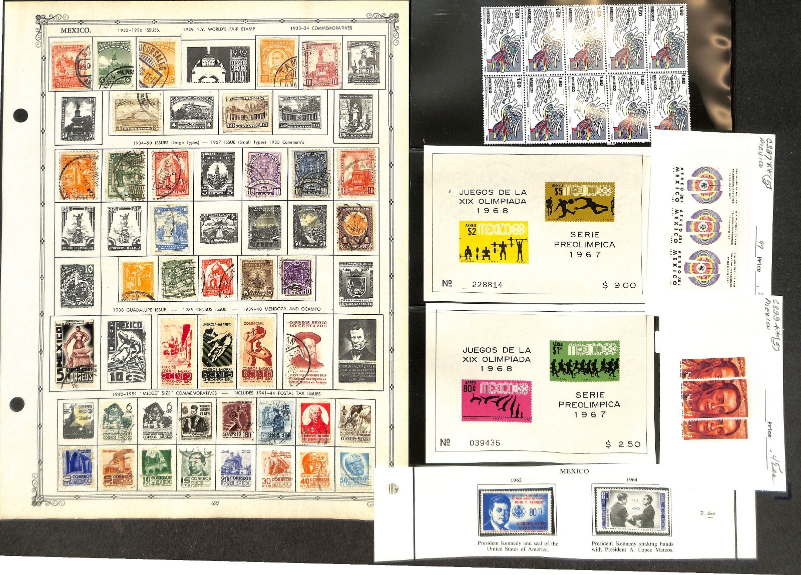 Mexico Stamp Collection on 35 Regent & Stock Pages, 1863-1971 (BK)
