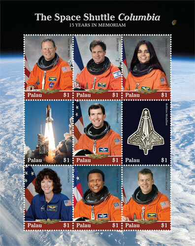Palau 2018 - Space Shuttle Columbia - Sheet of 9 Stamps - Scott #1409 - MNH
