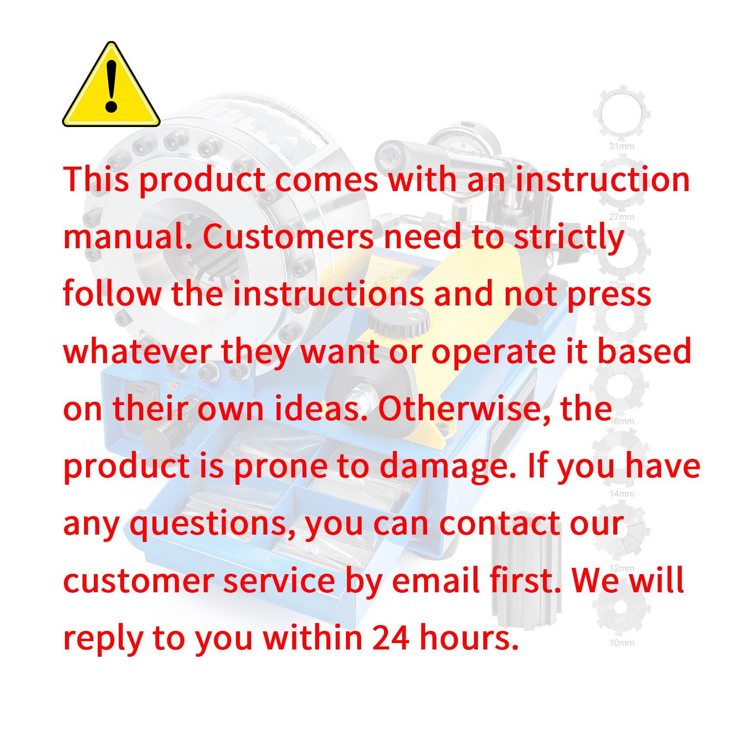 5600KN Hydraulic Hose Crimper Pipe Clamping Machine w/ 8 Sets Dies 10mm-30m