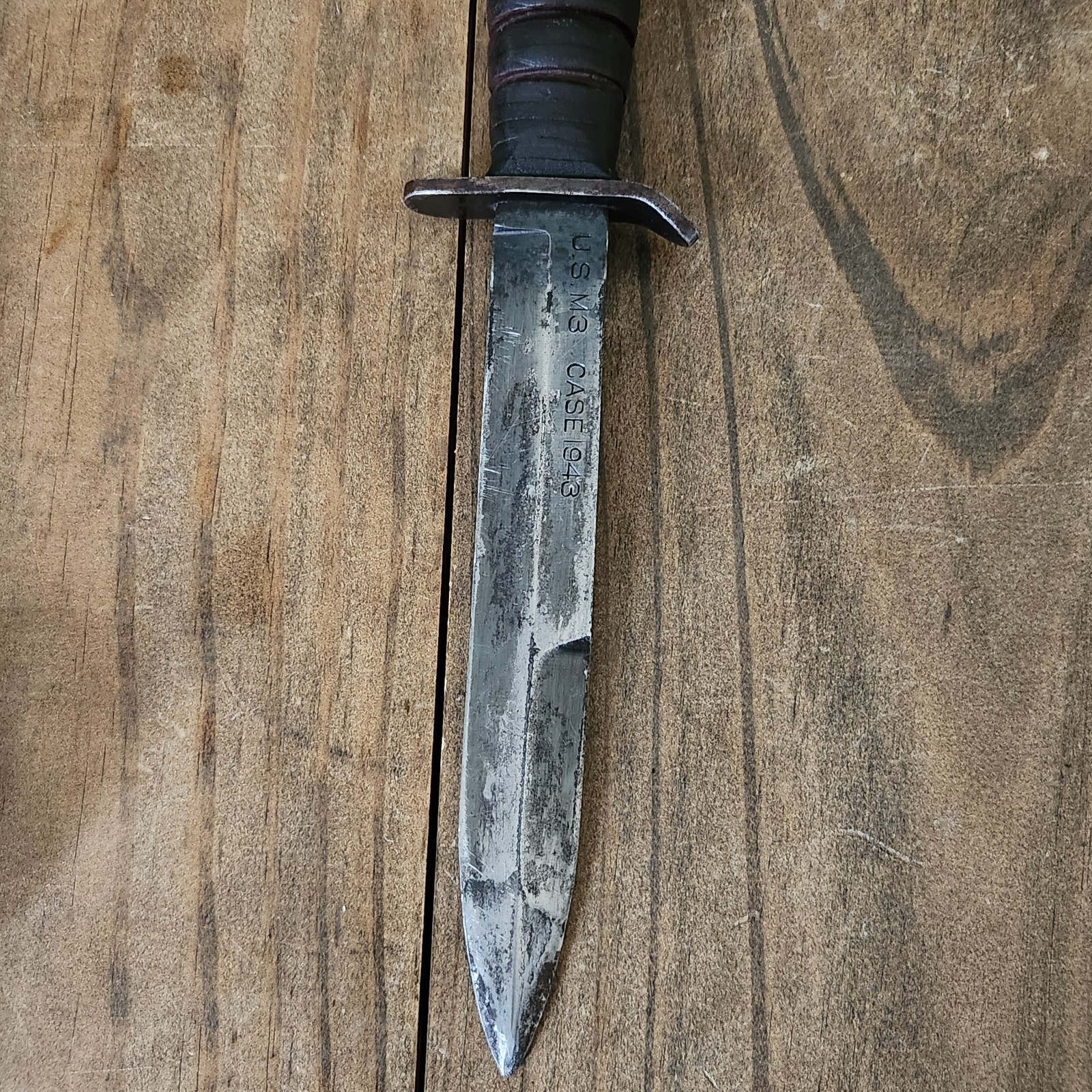 Vtg U.S. M3 Case 1943 Fighting Knife w/ U.S. M6 1943 L&C Leather Sheath FJA