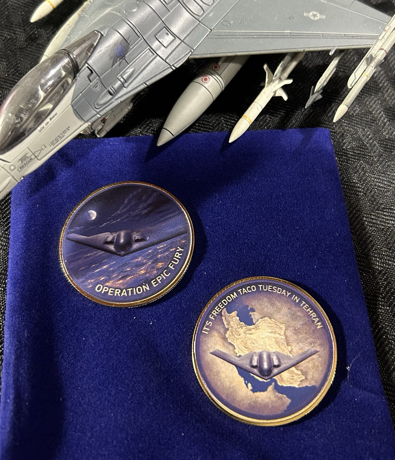 Operation Epic Fury, B2 Stealth USAF Limited Edition Challenge Coin Grey version