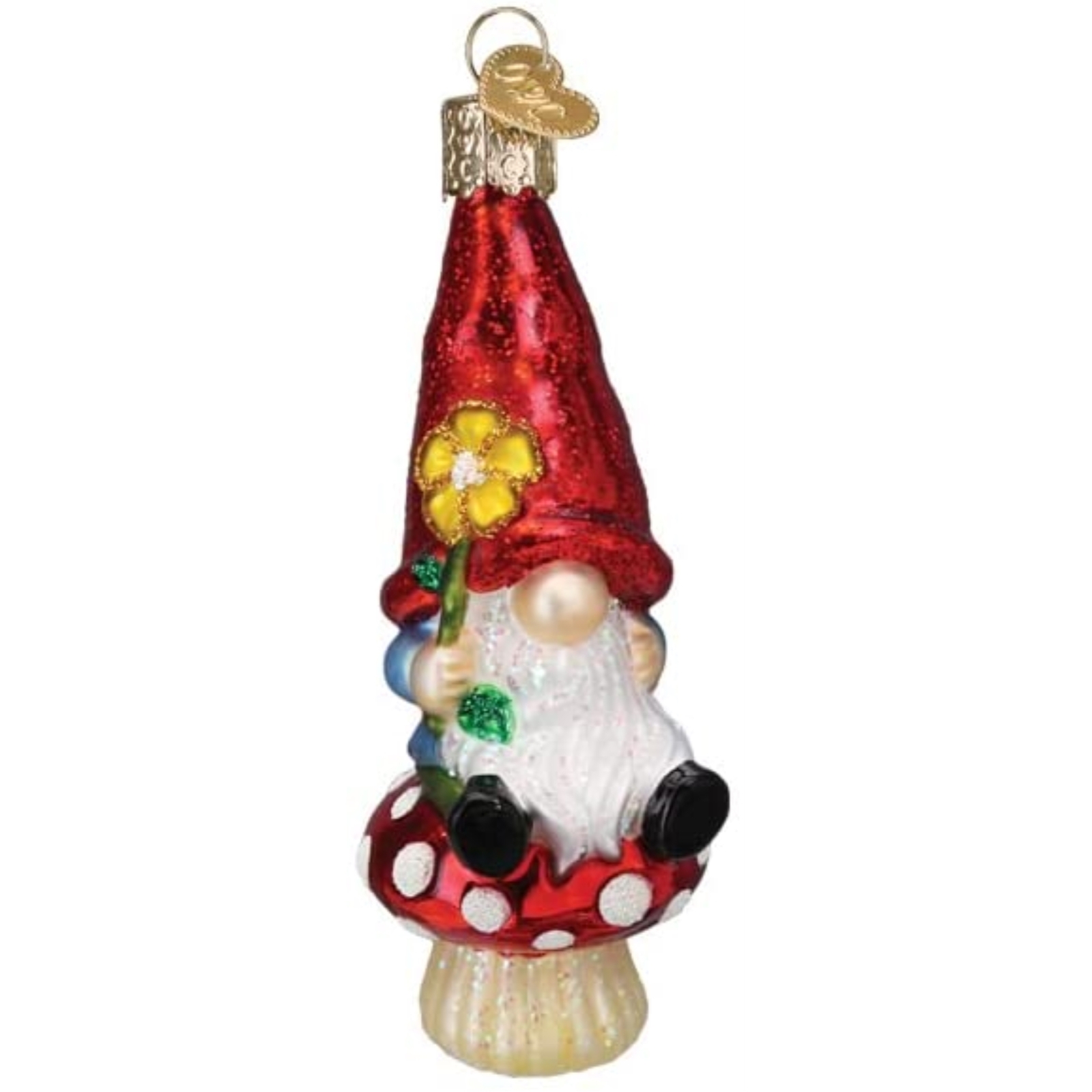 Old World Christmas Blown Glass Ornament, Garden Gnome