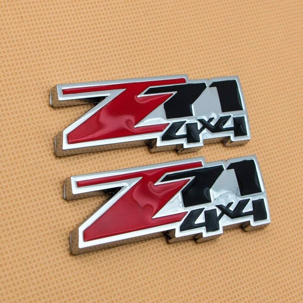 Pair Set Z71 4x4 Letter Emblems 3D Door Tailgate For 2005-2013 Suburban Tahoe