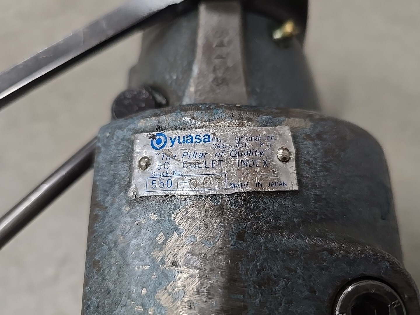 Yuasa 550-004 H/V 5c collet indexer Thread Wear