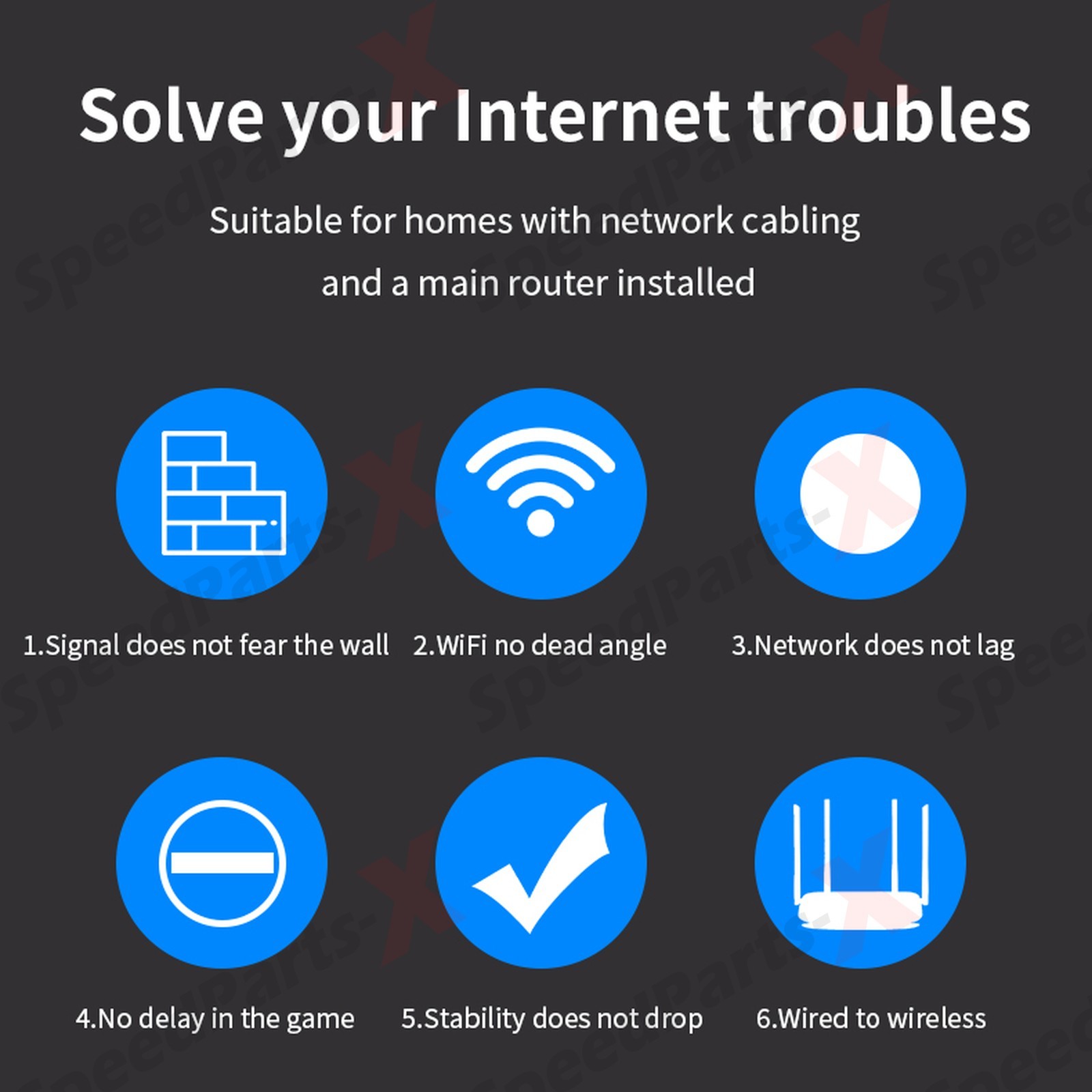 WiFi Range Extender Internet Booster Wireless Signal Repeater Amplifier Black