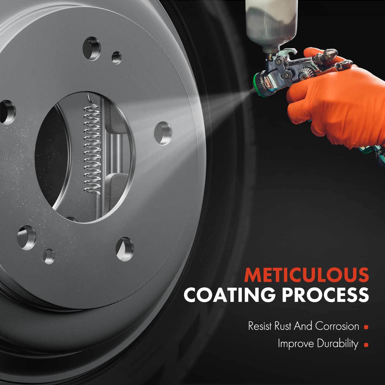 Rear Brake Drums +Ceramic Brake Shoes for Toyota Yaris 2007 2008 2009 2010-2014